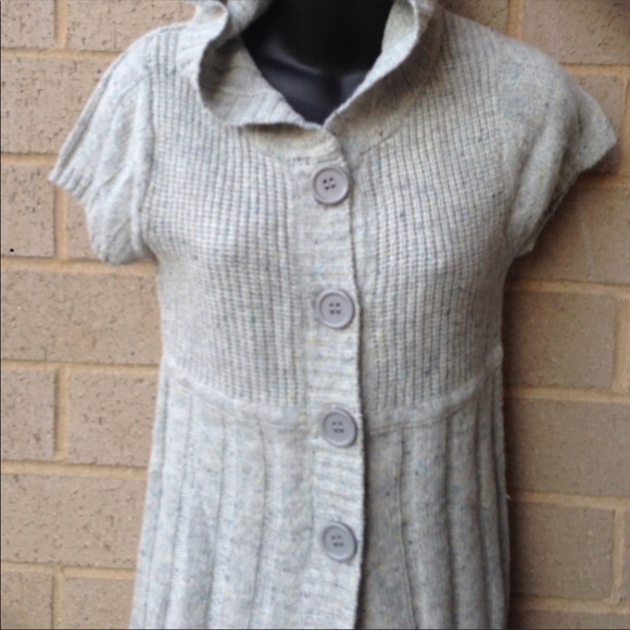 Gray hooded sweater Sz. M - Picture 2 of 3